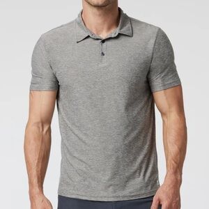 Vuori Men's Heather Gray Polo Shirt